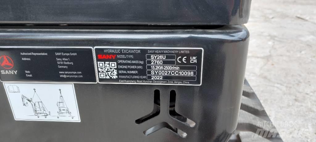 Sany SY 26 U Mini excavators < 7t