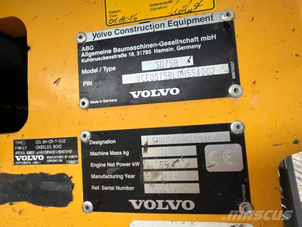 Volvo SD 75 Single drum rollers