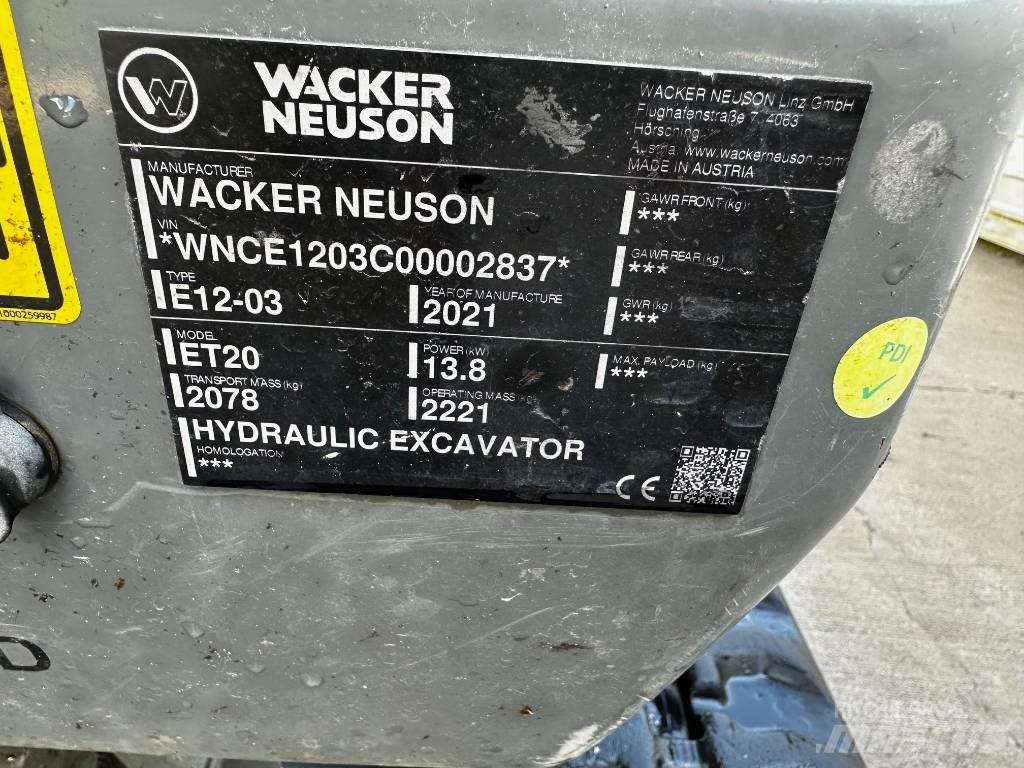 Wacker Neuson ET 20 Mini excavators < 7t