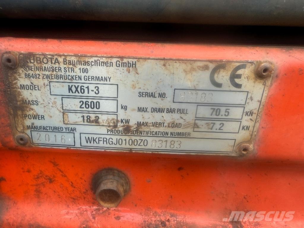 Kubota KX 61-3 Mini excavators < 7t