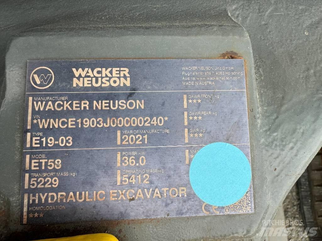 Wacker Neuson ET58 Crawler excavators