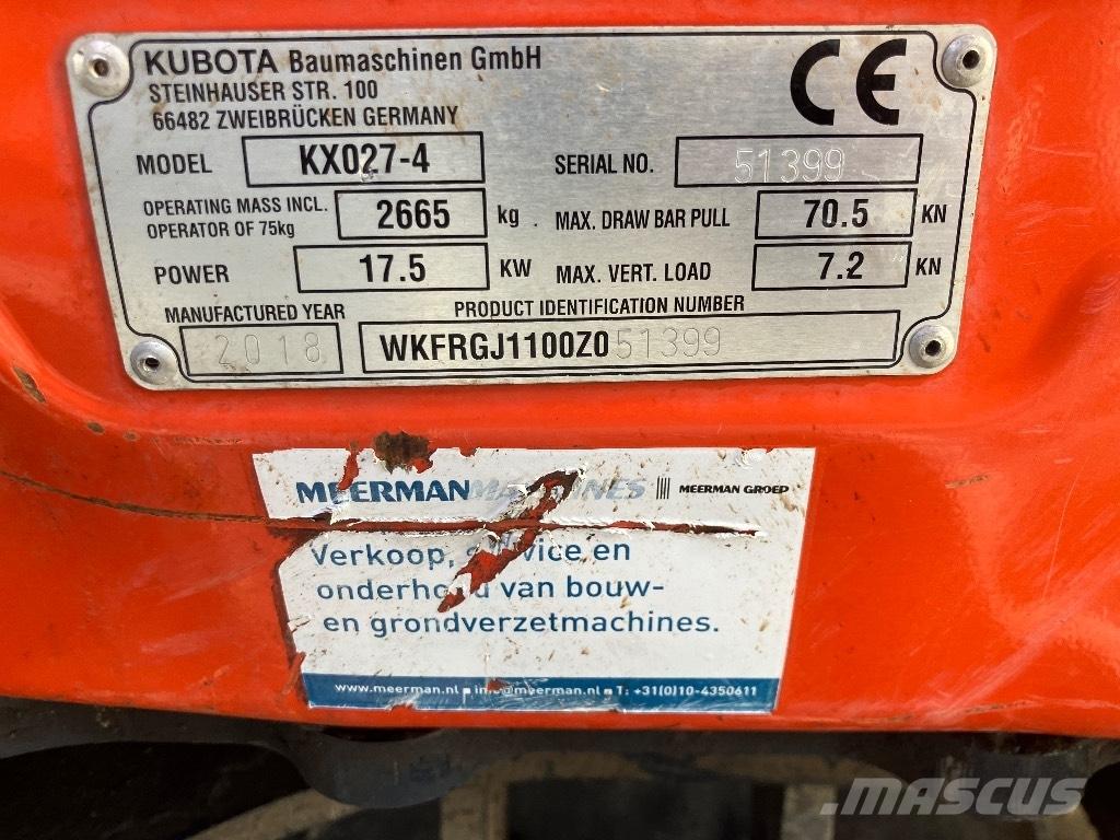 Kubota KX 027-4 Mini excavators < 7t
