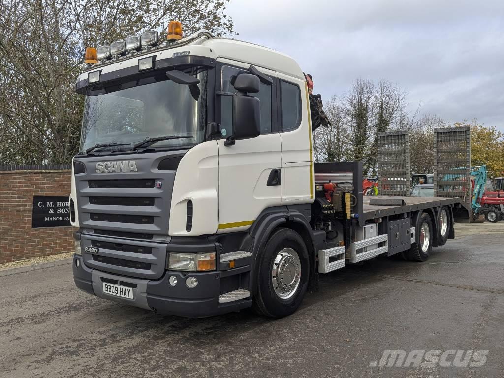 Scania G 480 Beavertail Flatbed / winch trucks