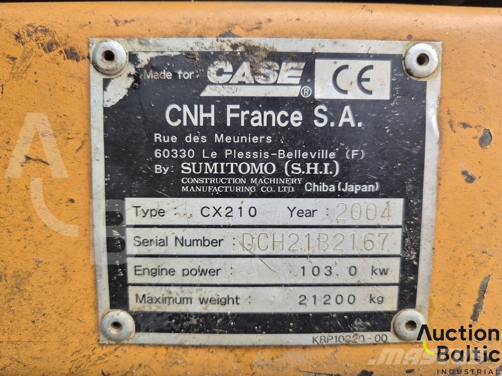 CASE CX 210 Crawler excavators