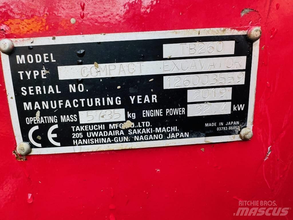 Takeuchi TB 260 Mini excavators < 7t