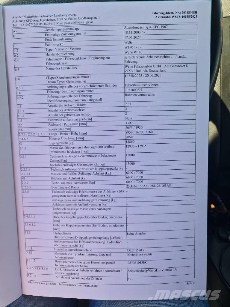 Welte W 180 Skidders