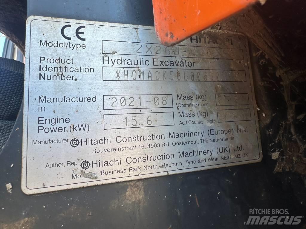 Hitachi ZX 26 U-6 Mini excavators < 7t