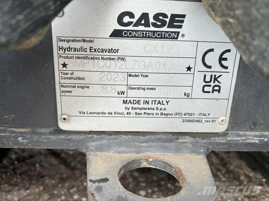 CASE CX 12 D Mini excavators < 7t