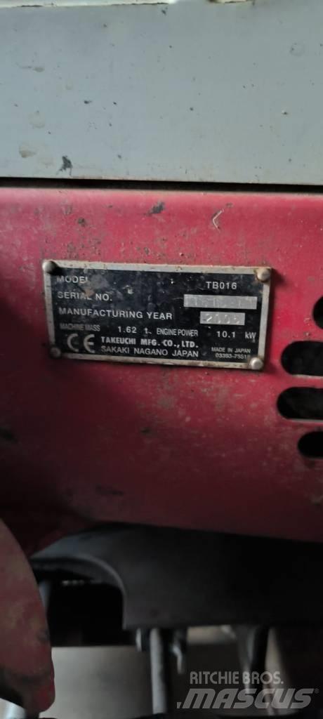 Takeuchi TB016 Mini excavators < 7t