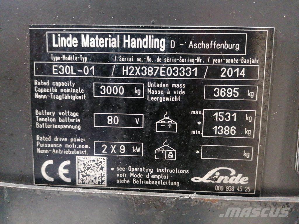 Linde E30L-01 Electric forklift trucks