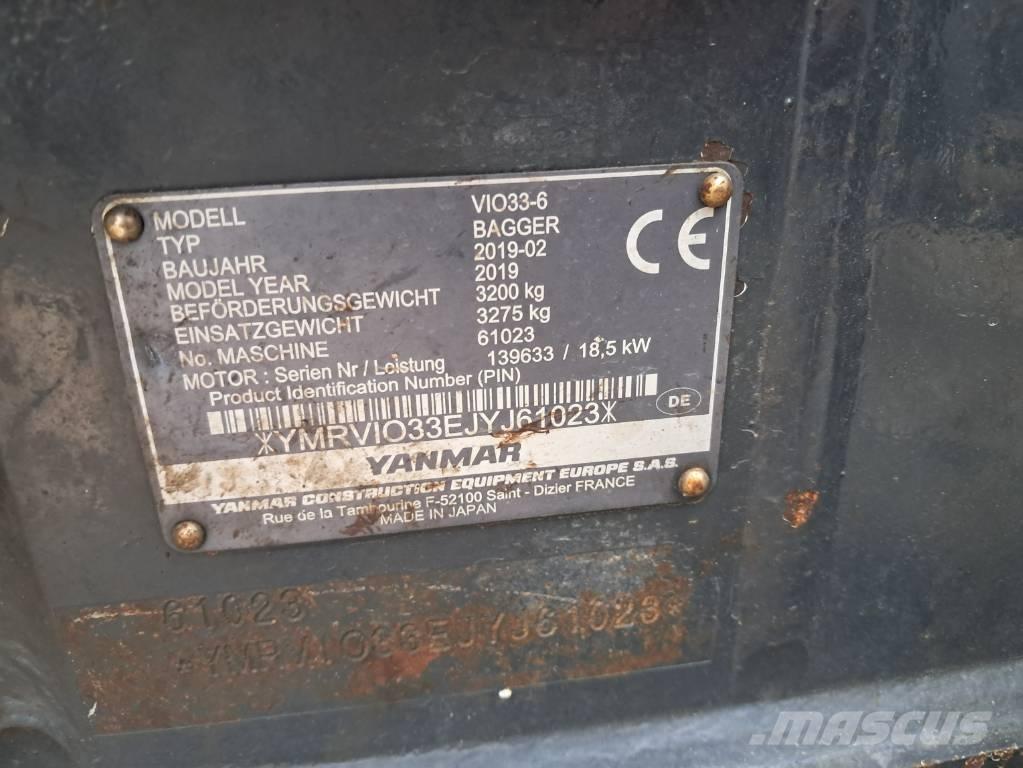 Yanmar Vio 33 Mini excavators < 7t