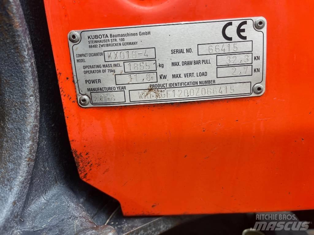 Kubota KX019-4 Mini excavators < 7t