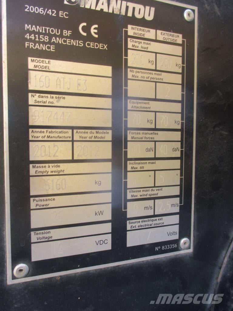 Manitou 160 ATJ Articulated boom lifts