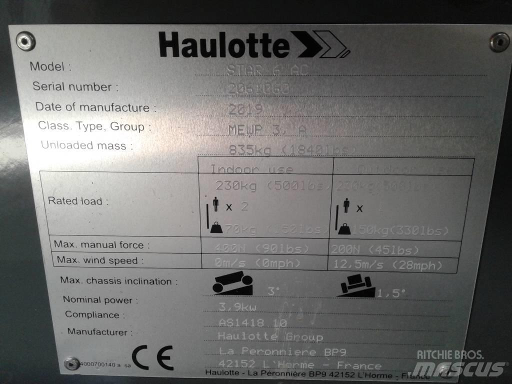 Haulotte Star 6 Vertical mast lifts