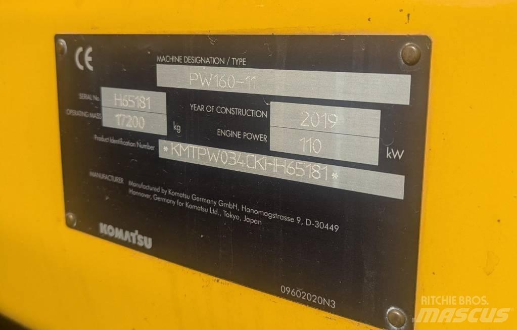 Komatsu PW160-11 Wheeled excavators