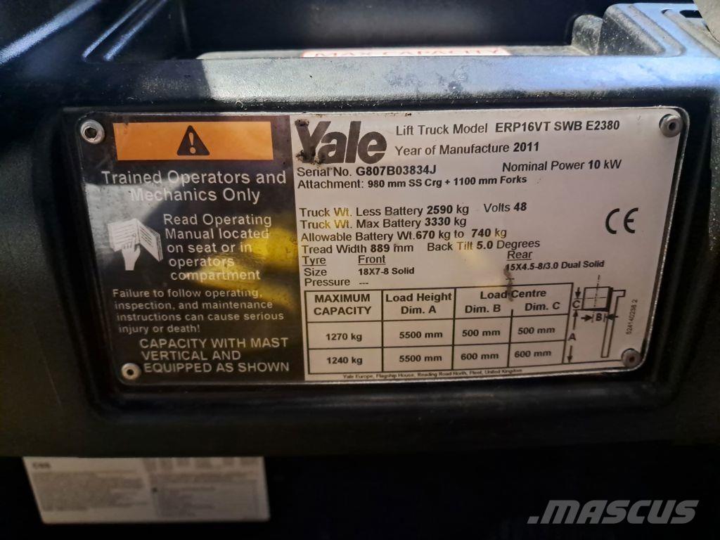 Yale ERP16VT Electric forklift trucks