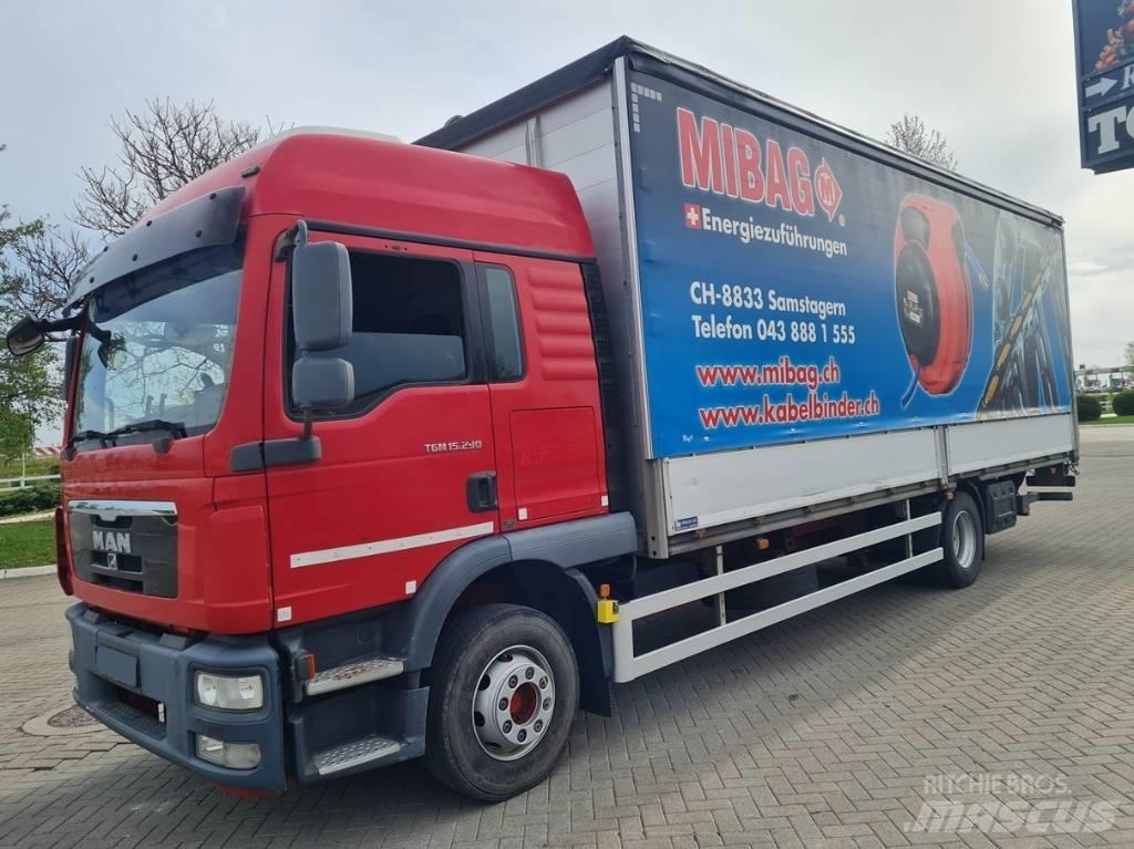 MAN 15.290 / 7.7m / LIFT Tautliner/curtainside trucks