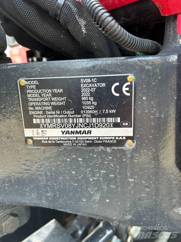 Yanmar SV08-1C Mini excavators < 7t