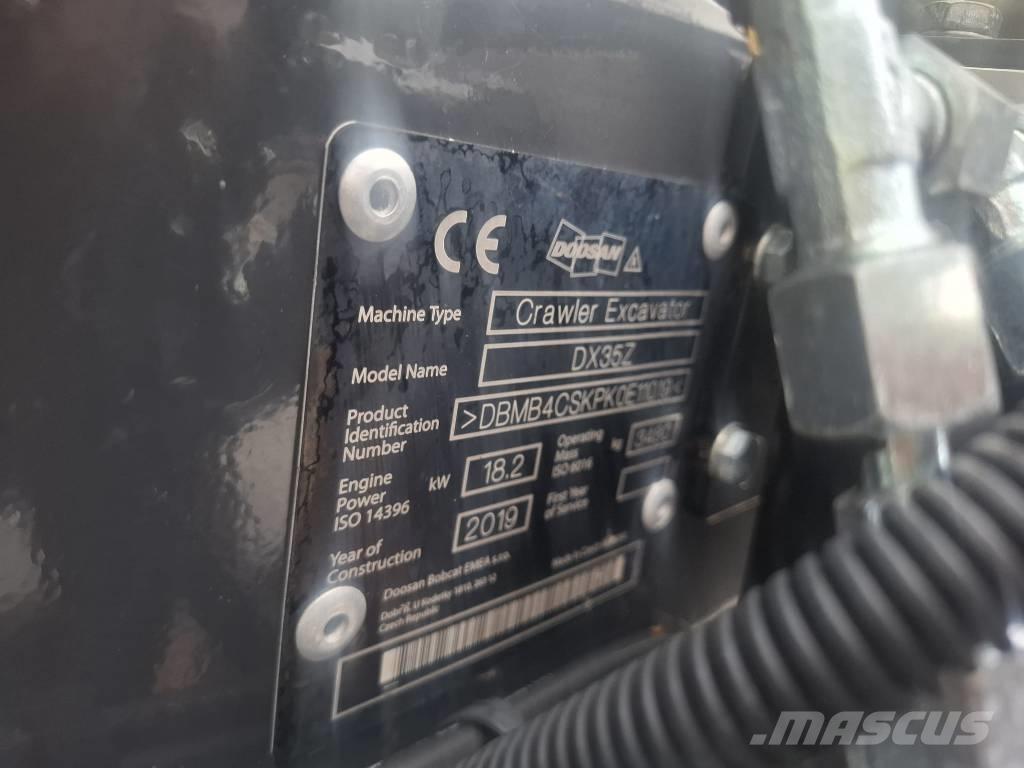 Doosan DX 35 Z Mini excavators < 7t