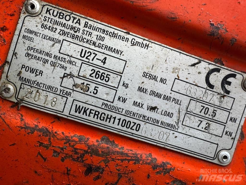 Kubota U 27-4 Mini excavators < 7t