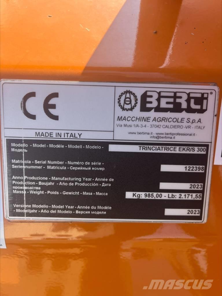 Berti EKR-S 300 Pasture mowers and toppers