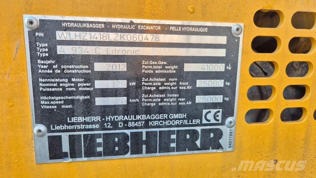 Liebherr A 934 C Waste / industry handlers