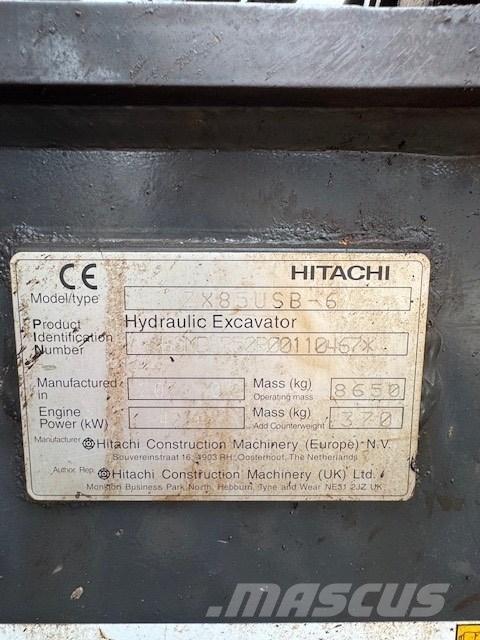 Hitachi ZX 85 USB-6 Midi excavators  7t - 12t