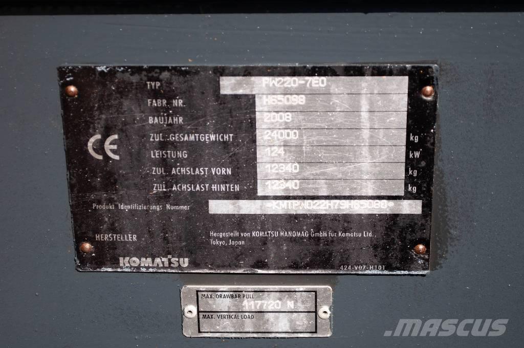 Komatsu PW 220-7 Wheeled excavators