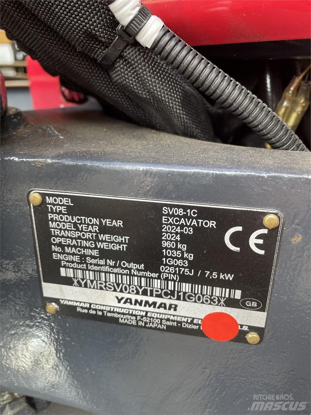 Yanmar SV 08 Mini excavators < 7t