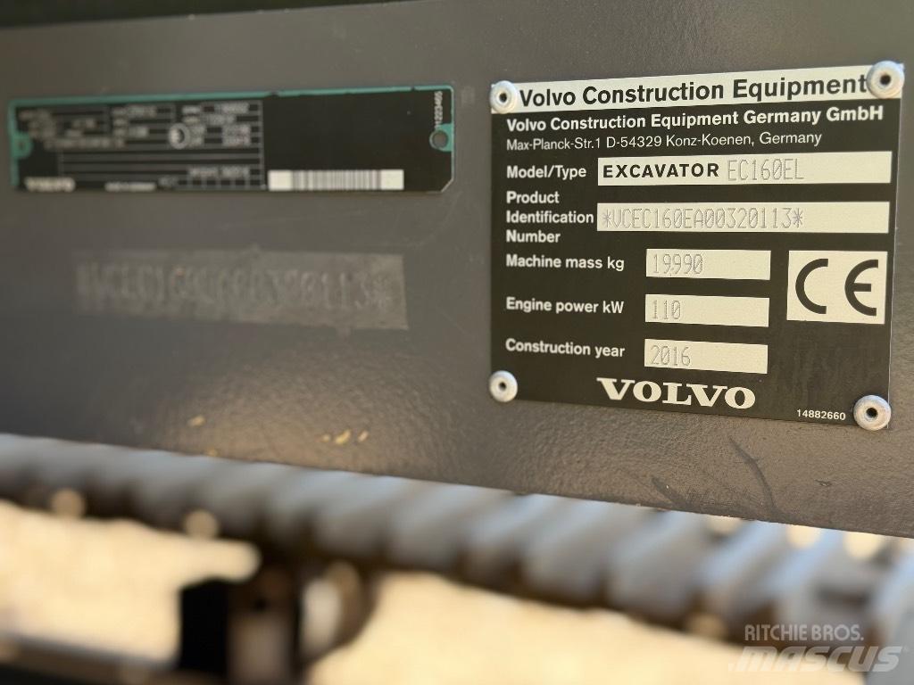Volvo EC 160 EL Crawler excavators