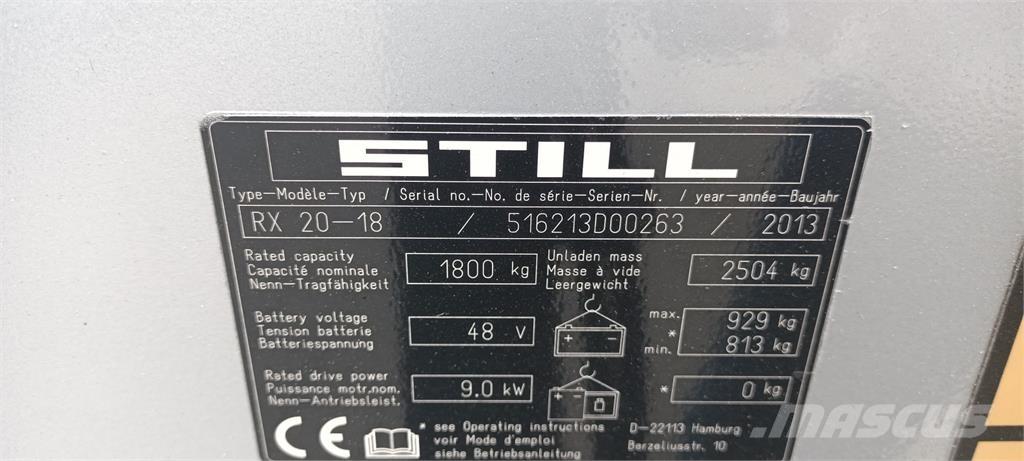 Still RX20-18 Electric forklift trucks