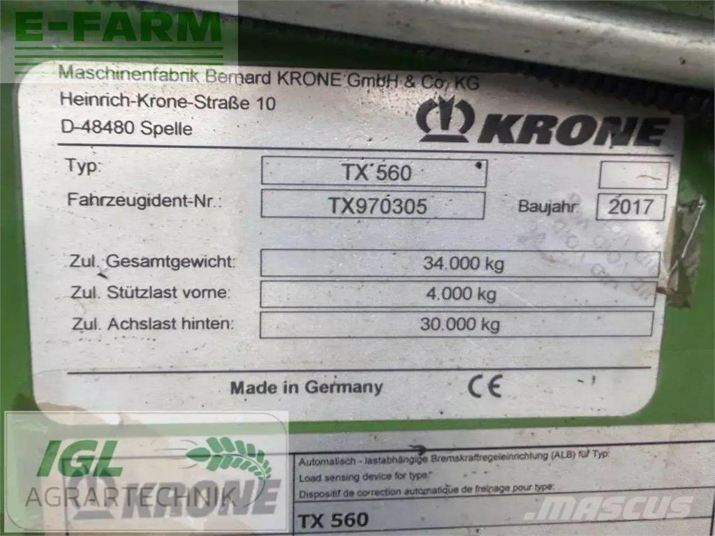 Krone tx 560 Grain / Silage Trailers