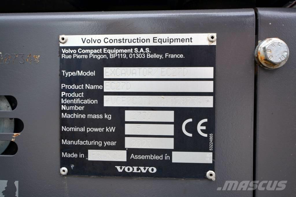 Volvo EC 27 D Mini excavators < 7t