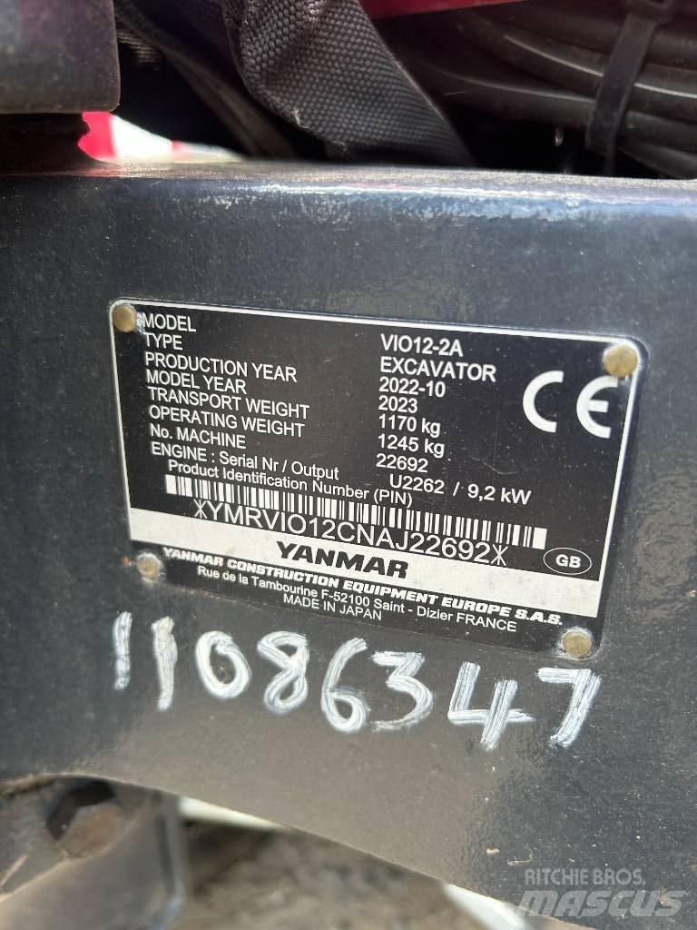 Yanmar VIO12-2A Mini excavators < 7t