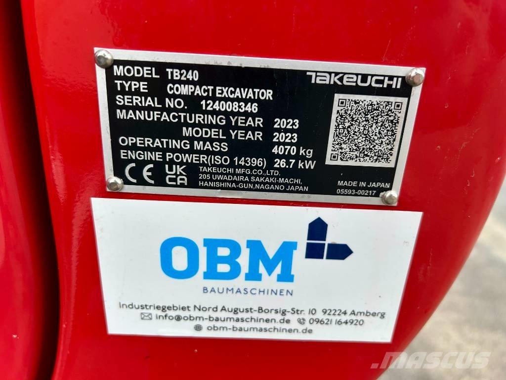 Takeuchi TB 240 Mini excavators < 7t