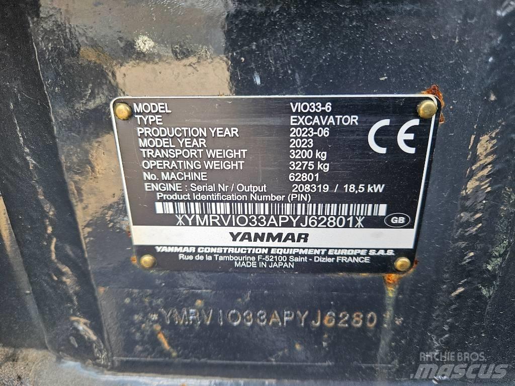 Yanmar Vio 33 Mini excavators < 7t