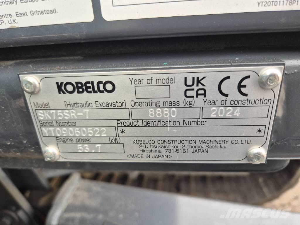 Kobelco SK75SR-7 Midi excavators  7t - 12t
