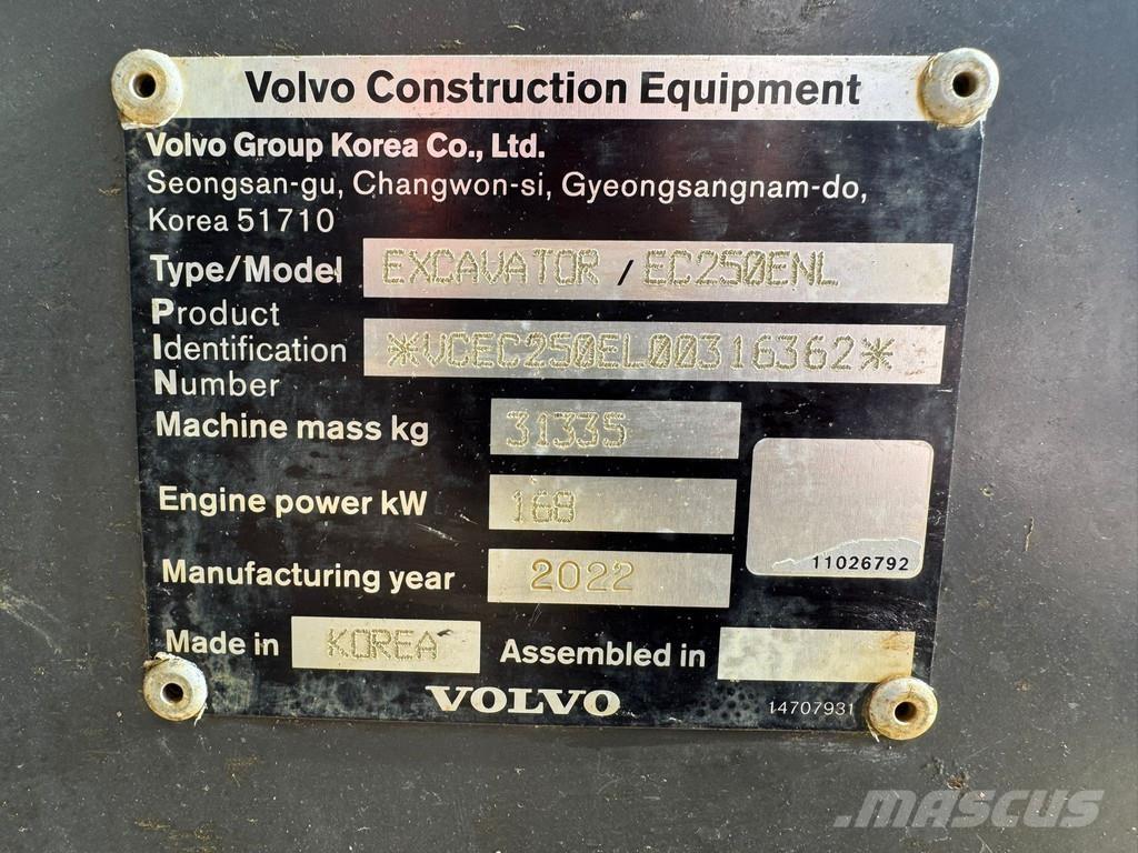 Volvo EC250ENL Crawler excavators