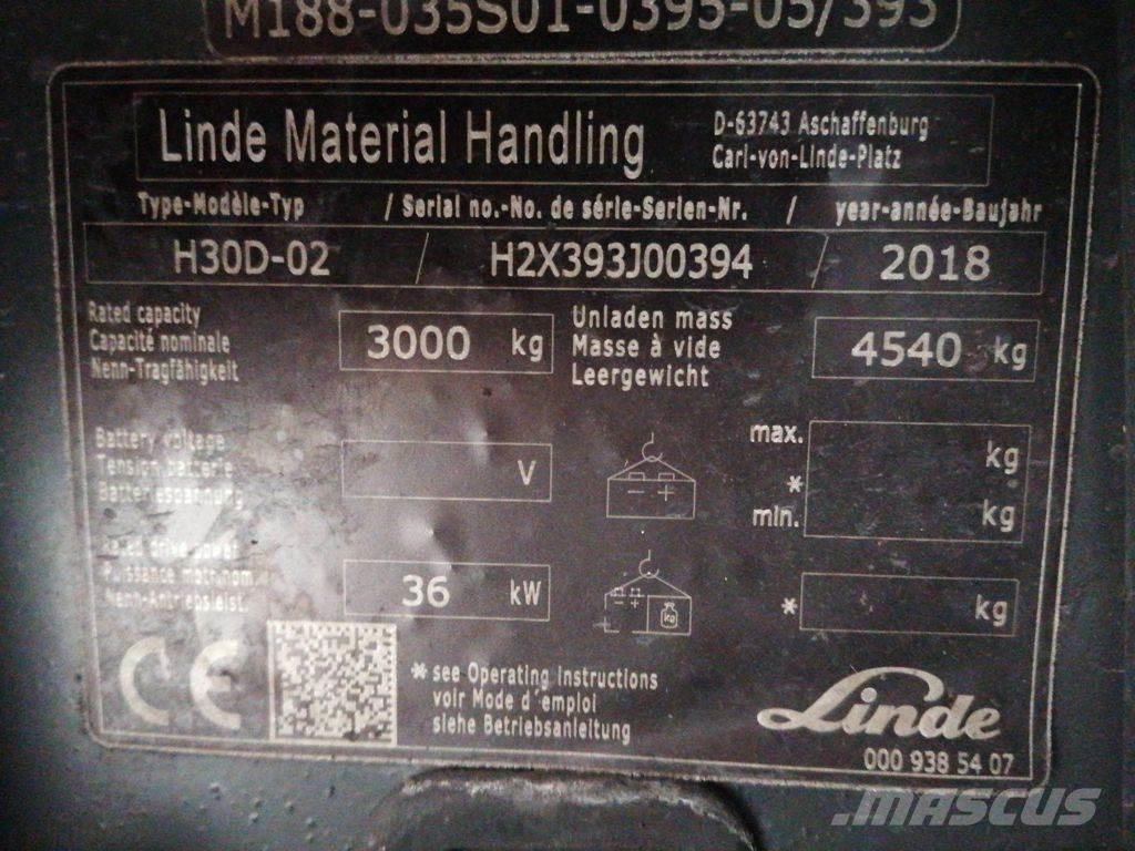 Linde H30D-02 Diesel trucks