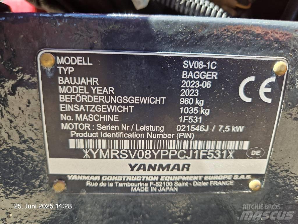 Yanmar SV 08-1 A Mini excavators < 7t