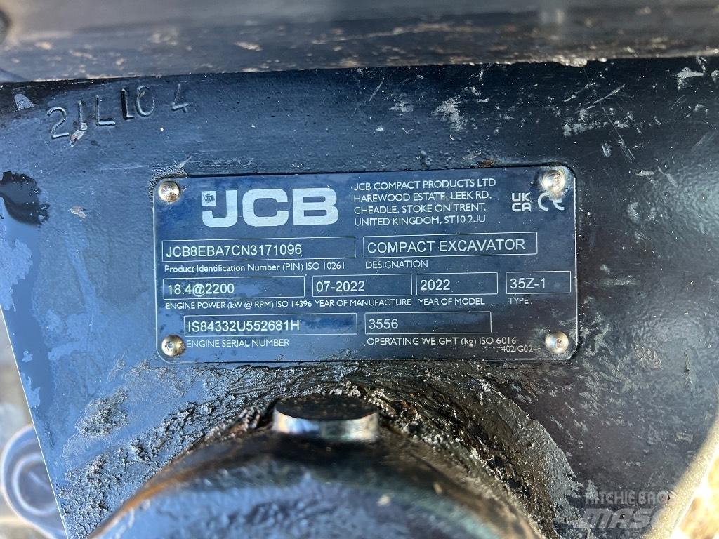 JCB 35 Z Mini excavators < 7t