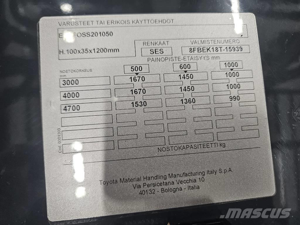 Toyota 8 FBEK 18 T Electric forklift trucks