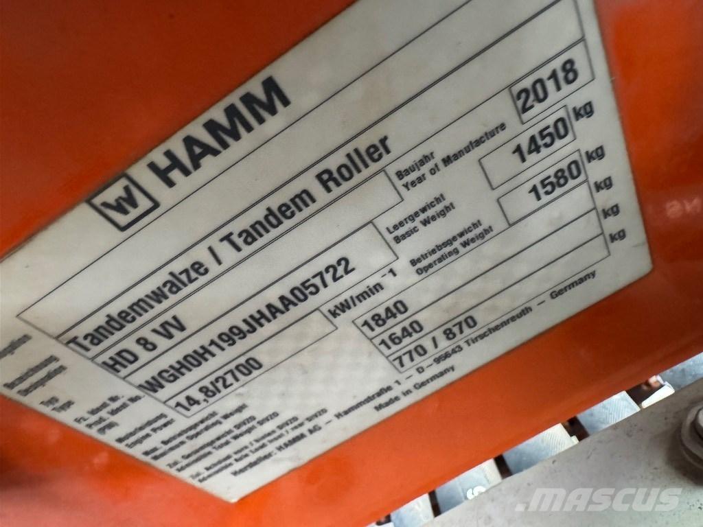Hamm HD 8 VV Twin drum rollers