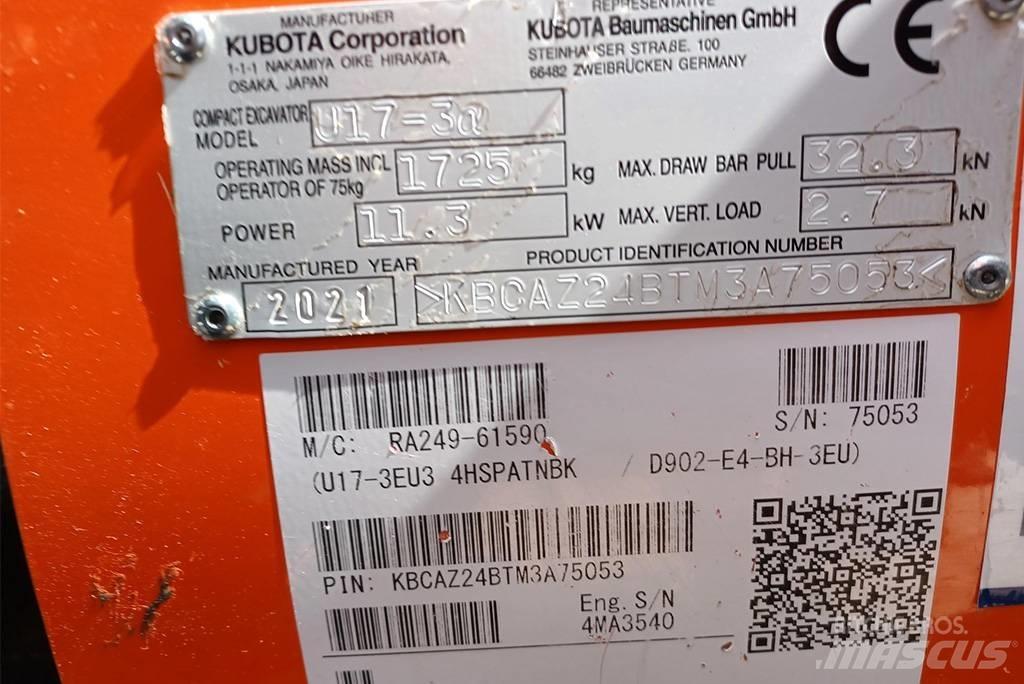 Kubota U 17-3 Mini excavators < 7t