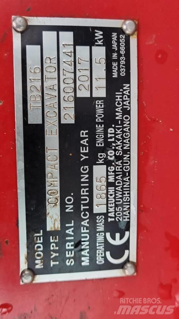 Takeuchi TB216 V4 Mini excavators < 7t