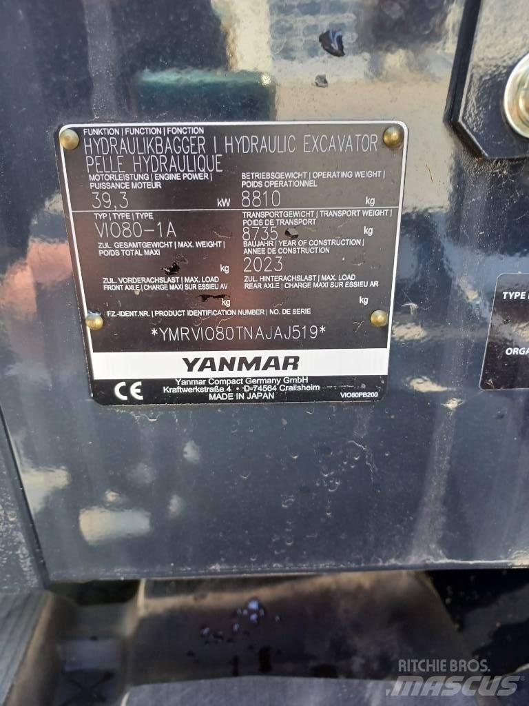 Yanmar Vio 80-2PB Mini excavators < 7t