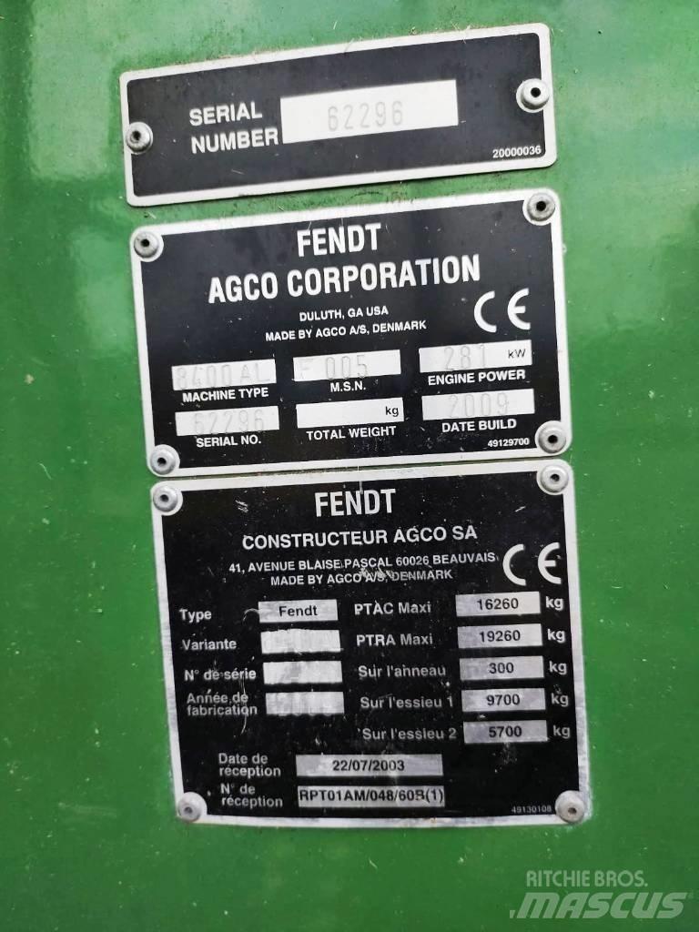 Fendt 8400 P AL Combine harvesters