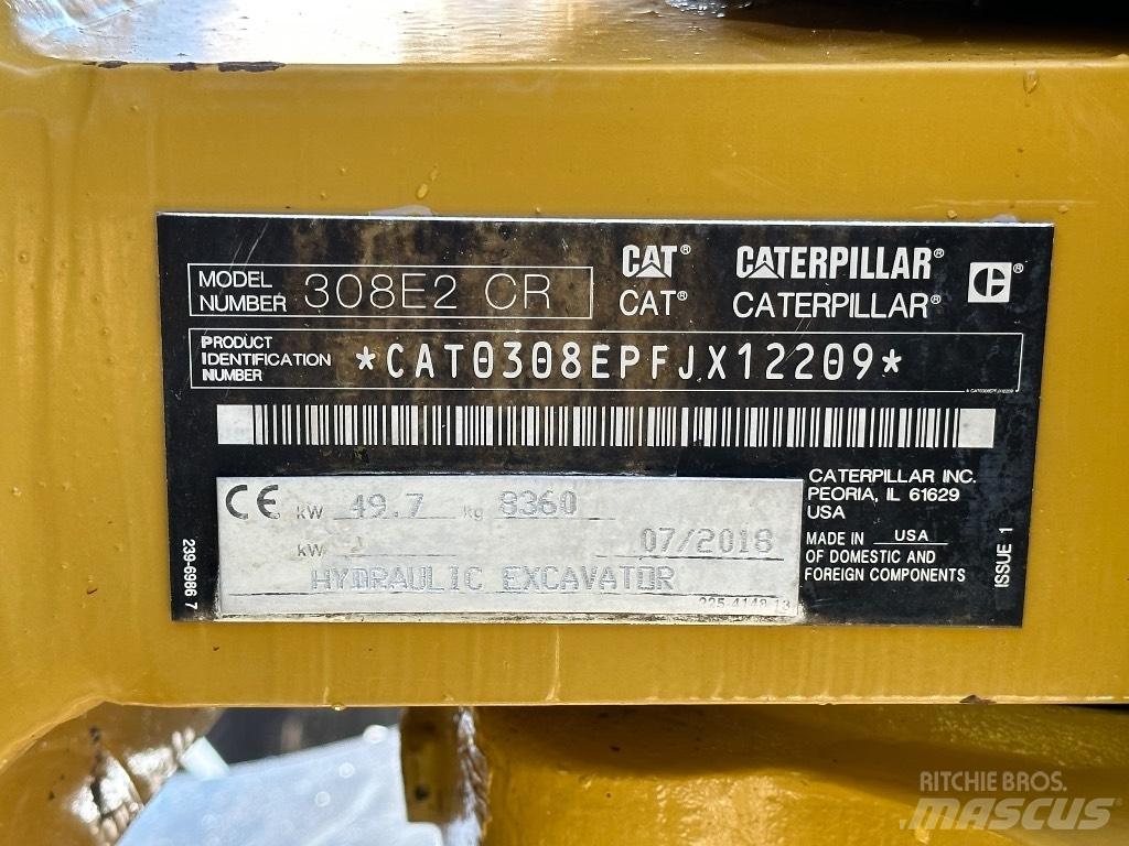 CAT 308 E2 CR Midi excavators  7t - 12t