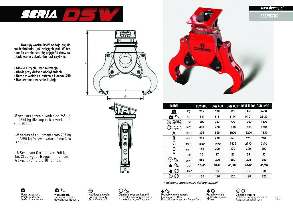  DEMOQ DSW800 Wood splitters, cutters, and chippers