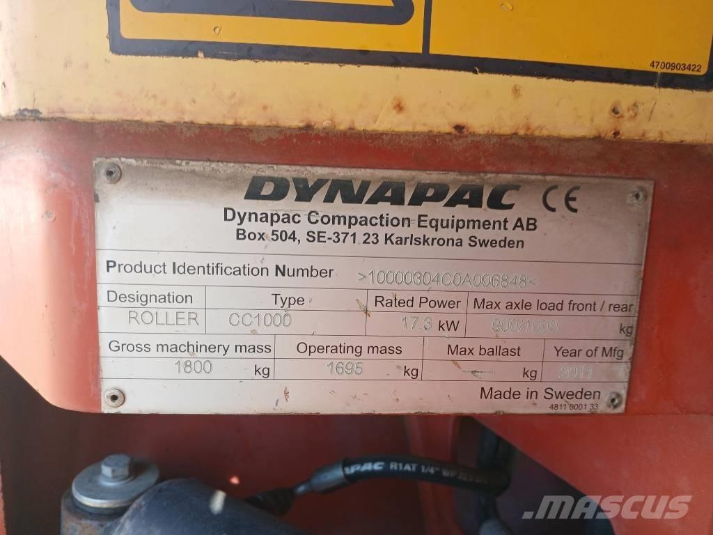 Dynapac CC1000, ''SÅLD'' Twin drum rollers